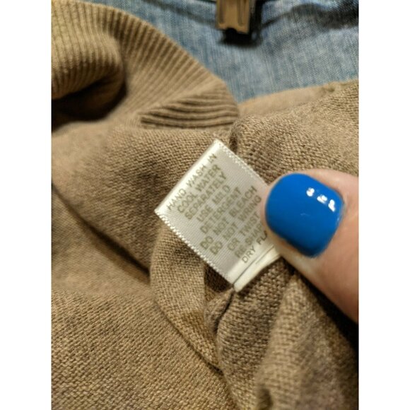 CJ Banks Size X Knit Top Blouse Shirt Brown Tan Knit Pull-Over - Picture 6 of 6